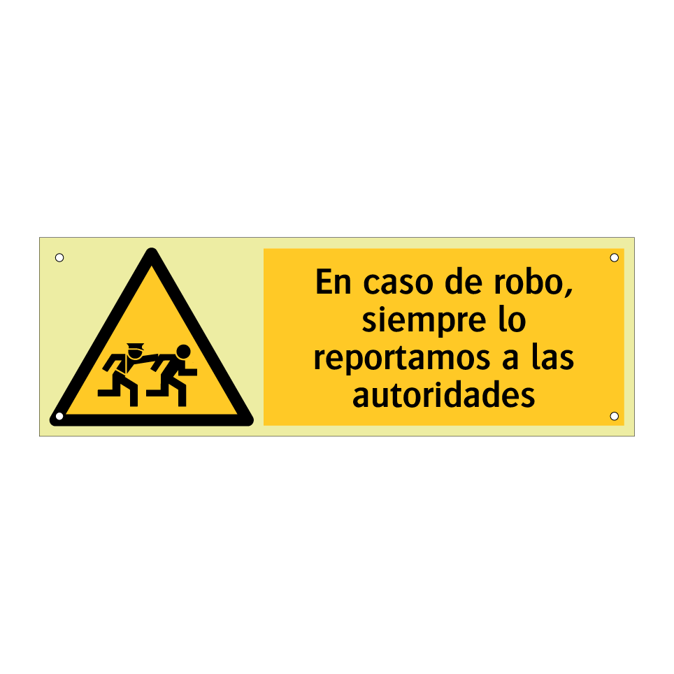 En caso de robo, siempre lo reportamos a las autoridades