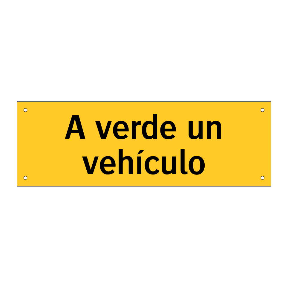 A verde un vehículo