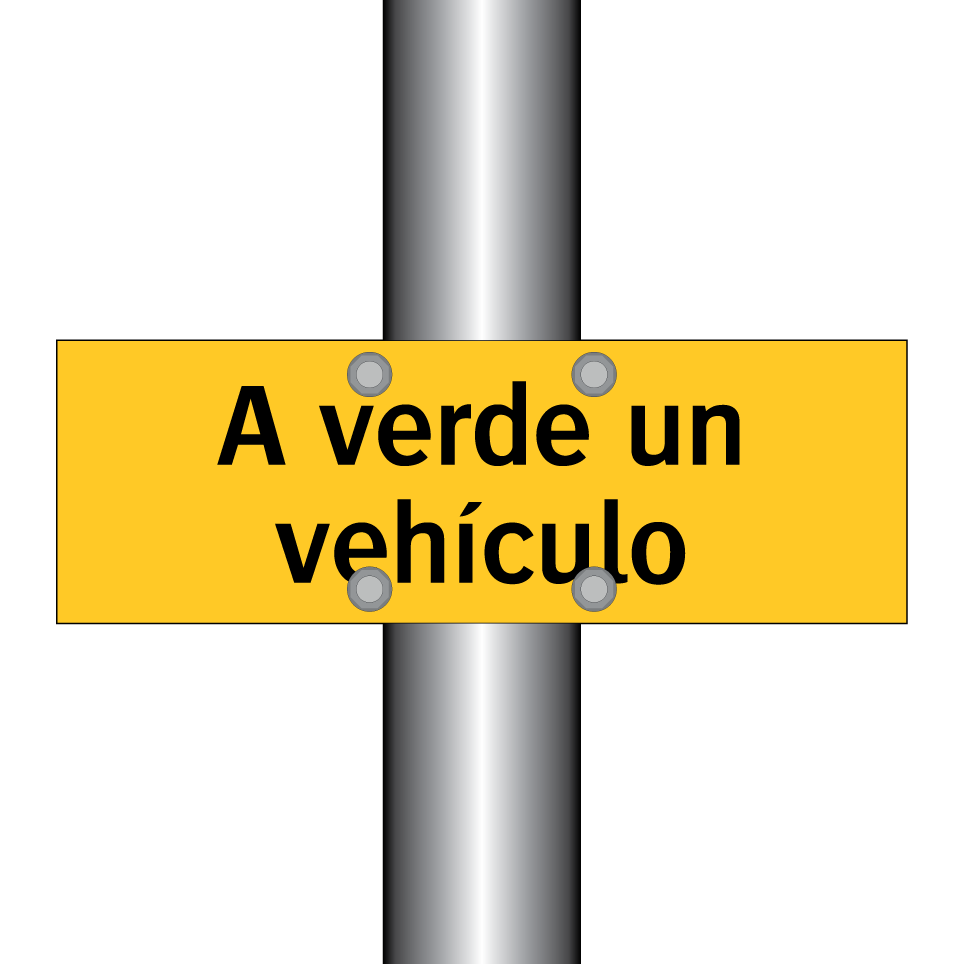 A verde un vehículo