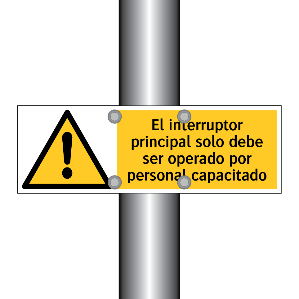 El interruptor principal solo debe ser operado por personal capacitado