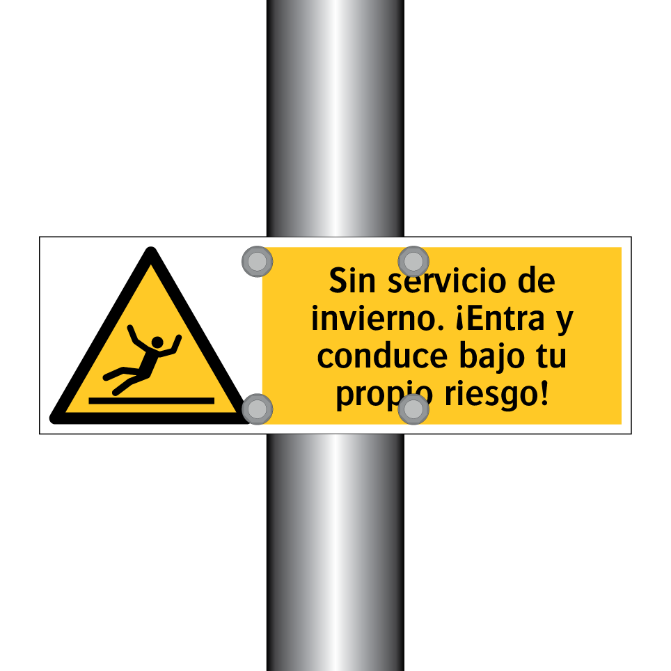 Sin servicio de invierno. ¡Entra y conduce bajo tu propio riesgo!