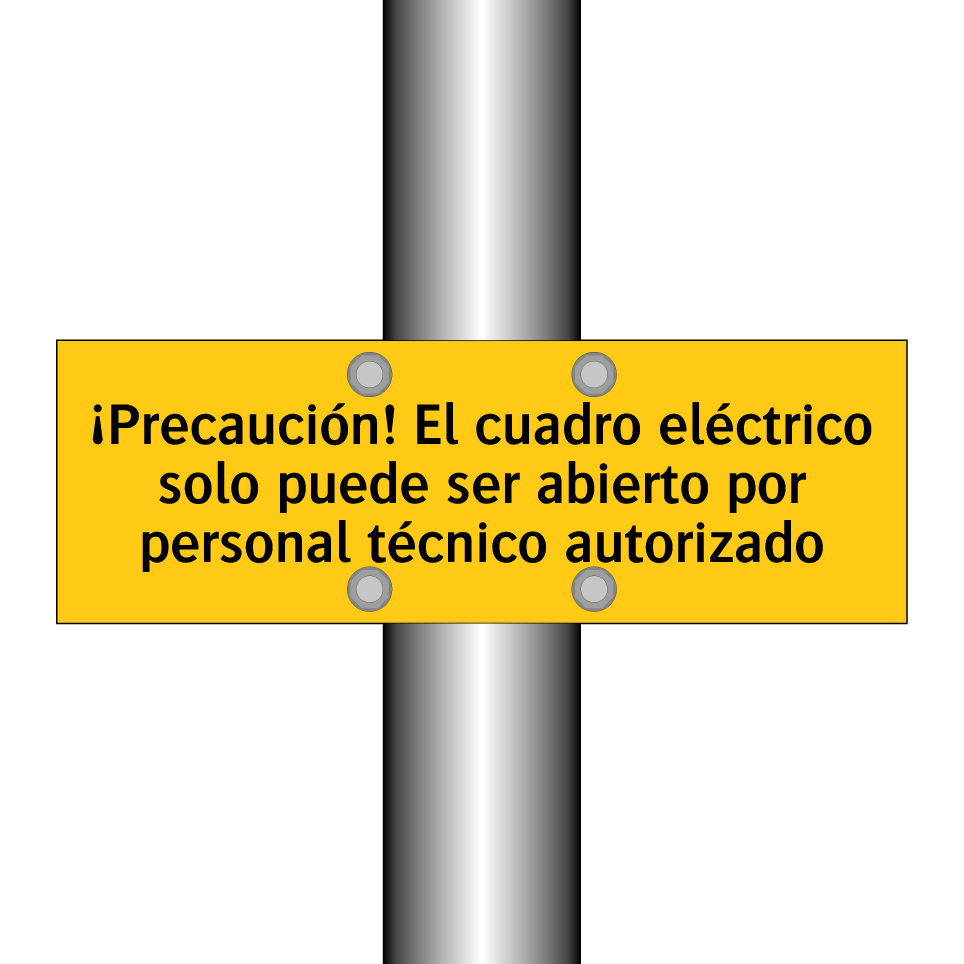 ¡Precaución! El cuadro eléctrico solo puede ser abierto por personal técnico autorizado