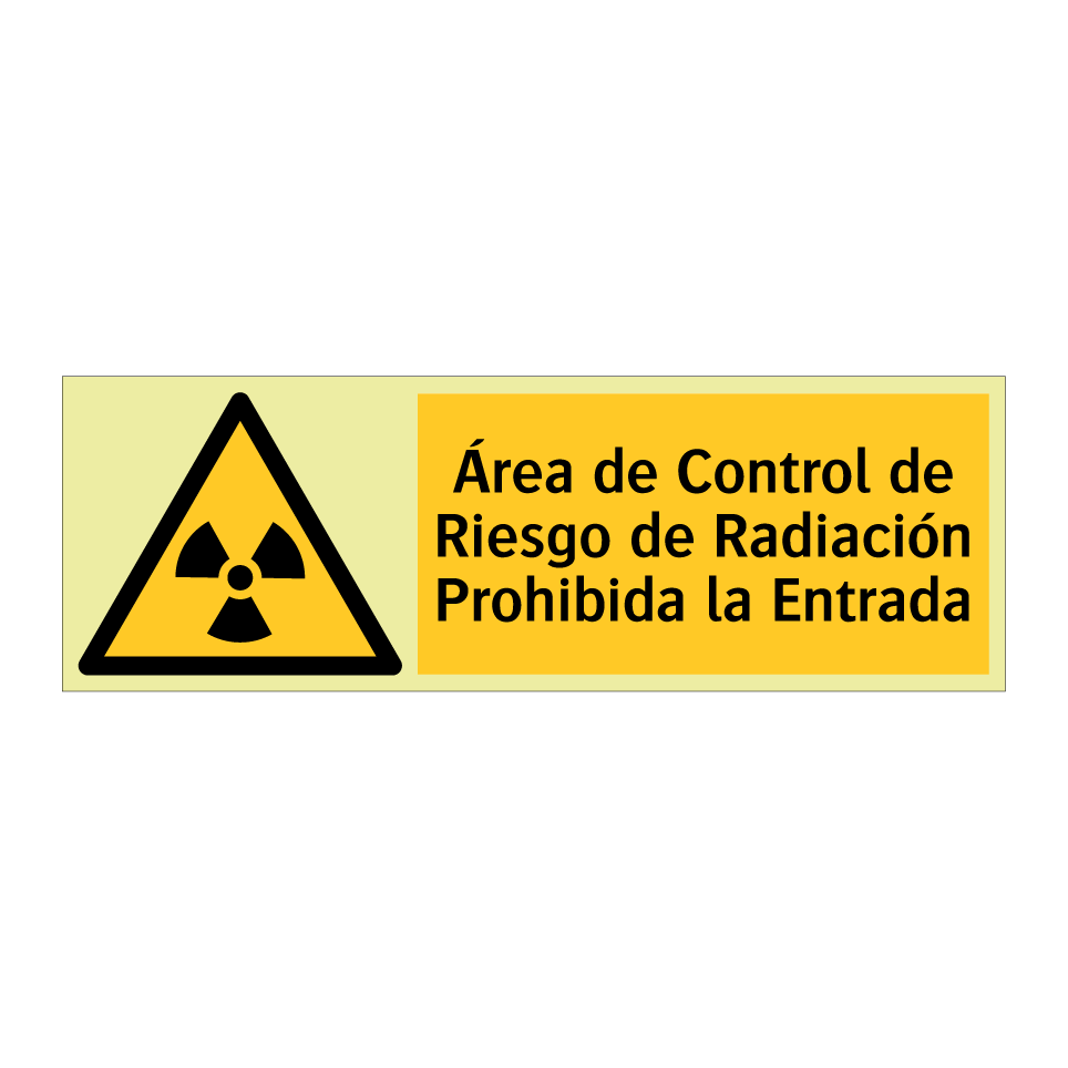 Área de Control de Riesgo de Radiación Prohibida la Entrada
