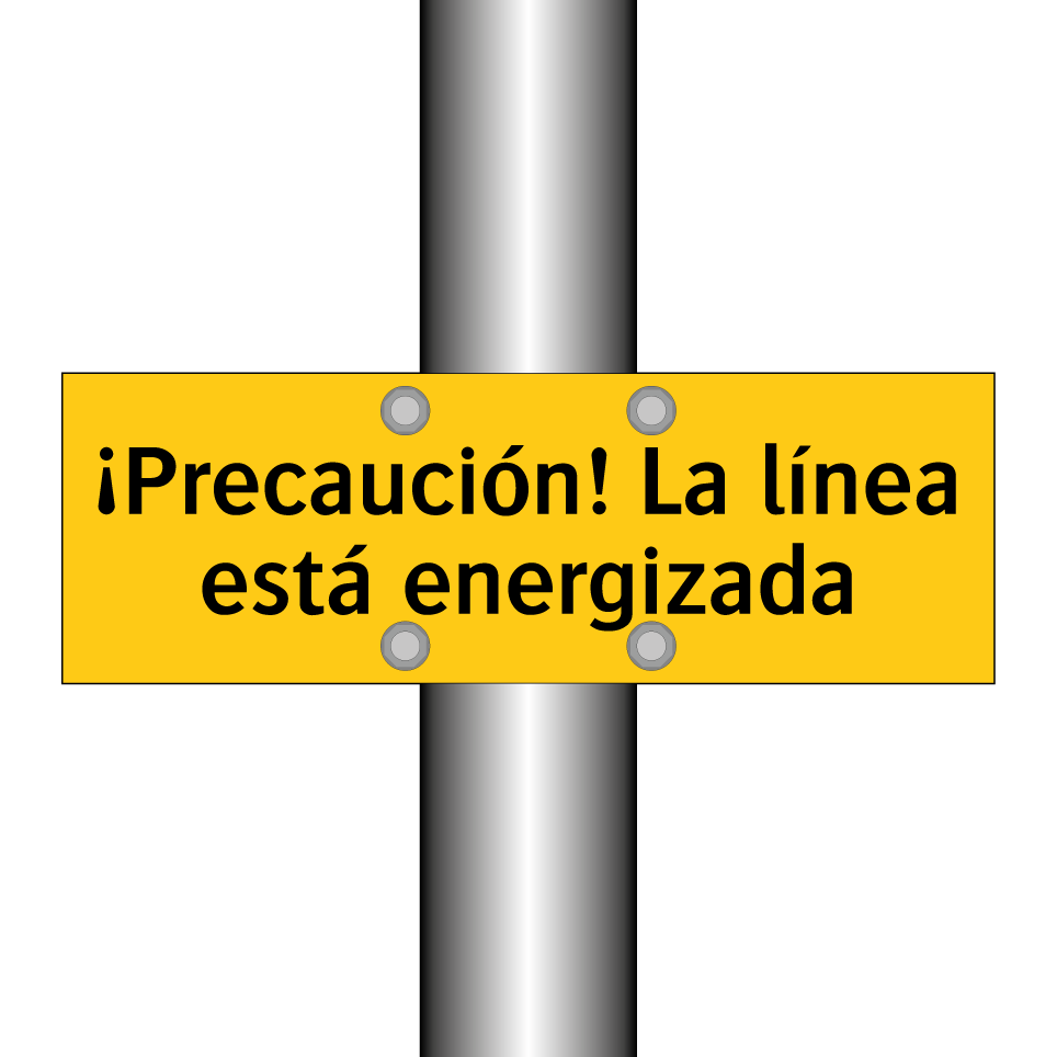 ¡Precaución! La línea está energizada