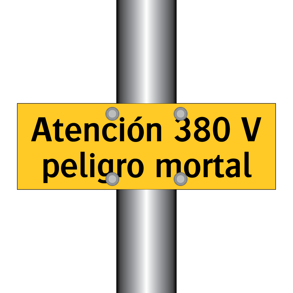 Atención 380 V peligro mortal