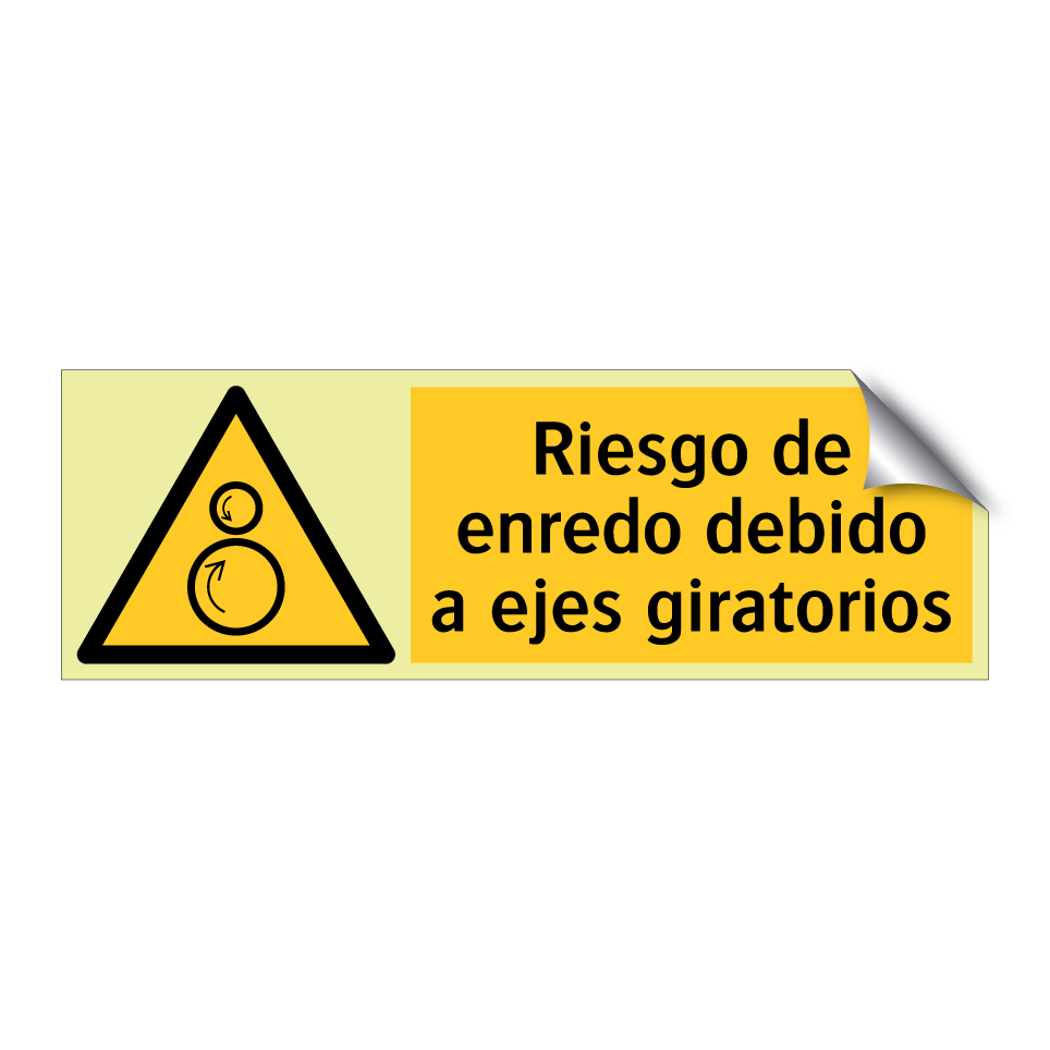 Riesgo de enredo debido a ejes giratorios