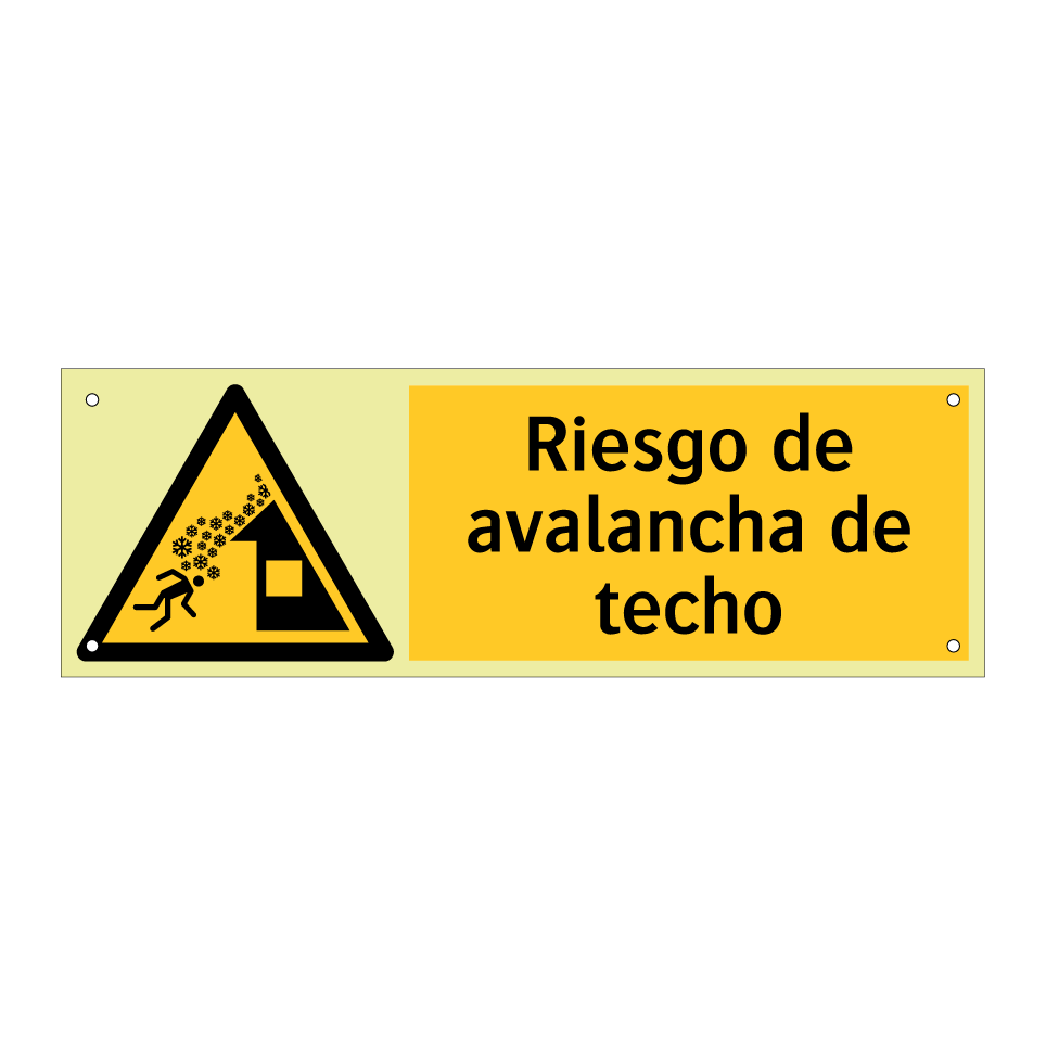 Riesgo de avalancha de techo