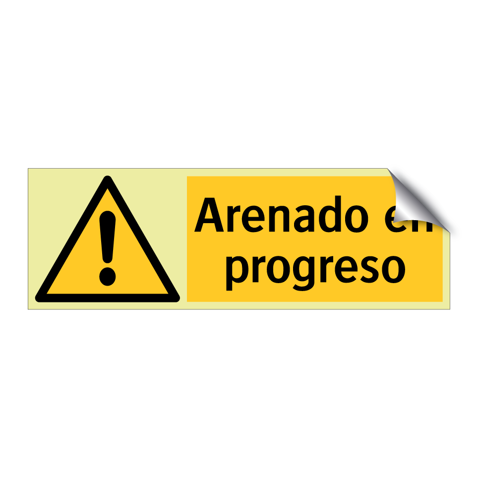 Arenado en progreso