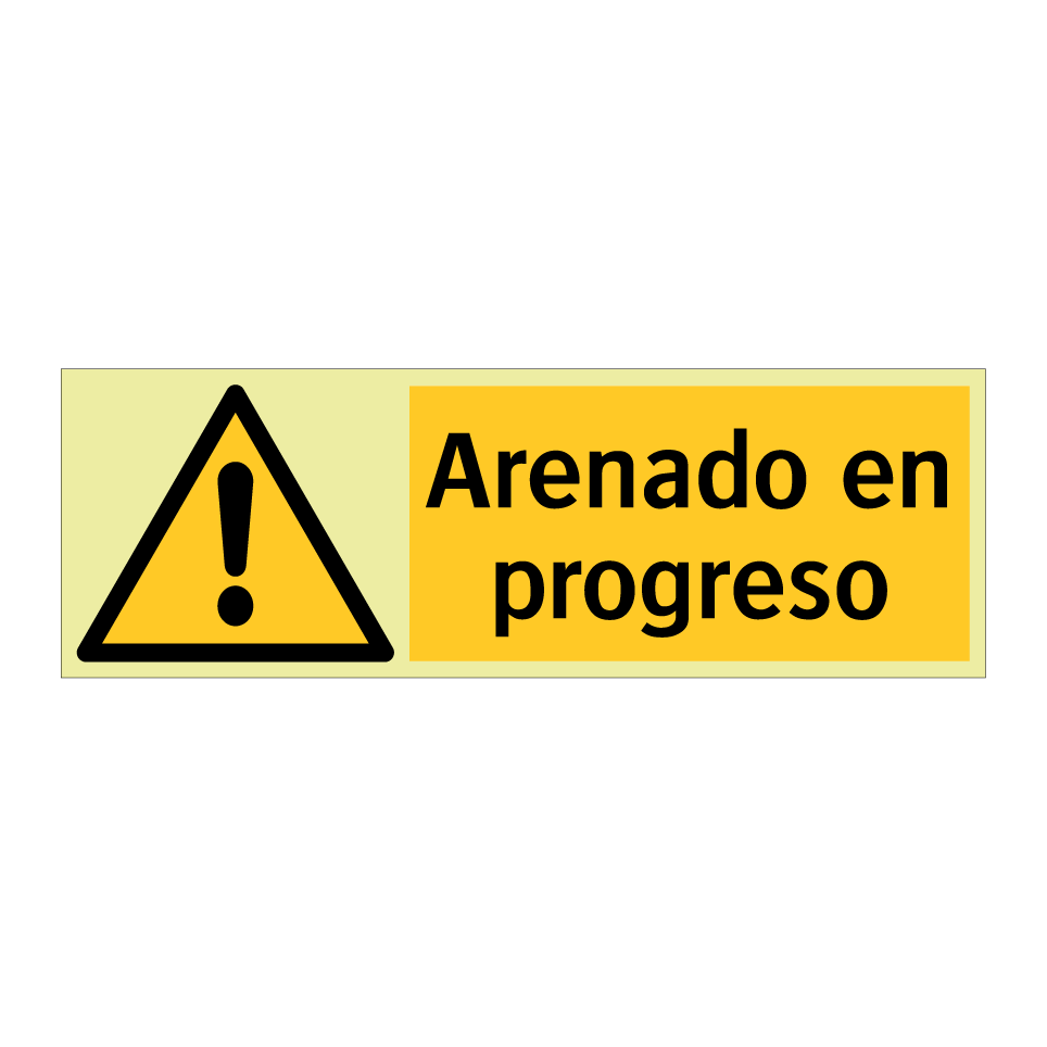 Arenado en progreso
