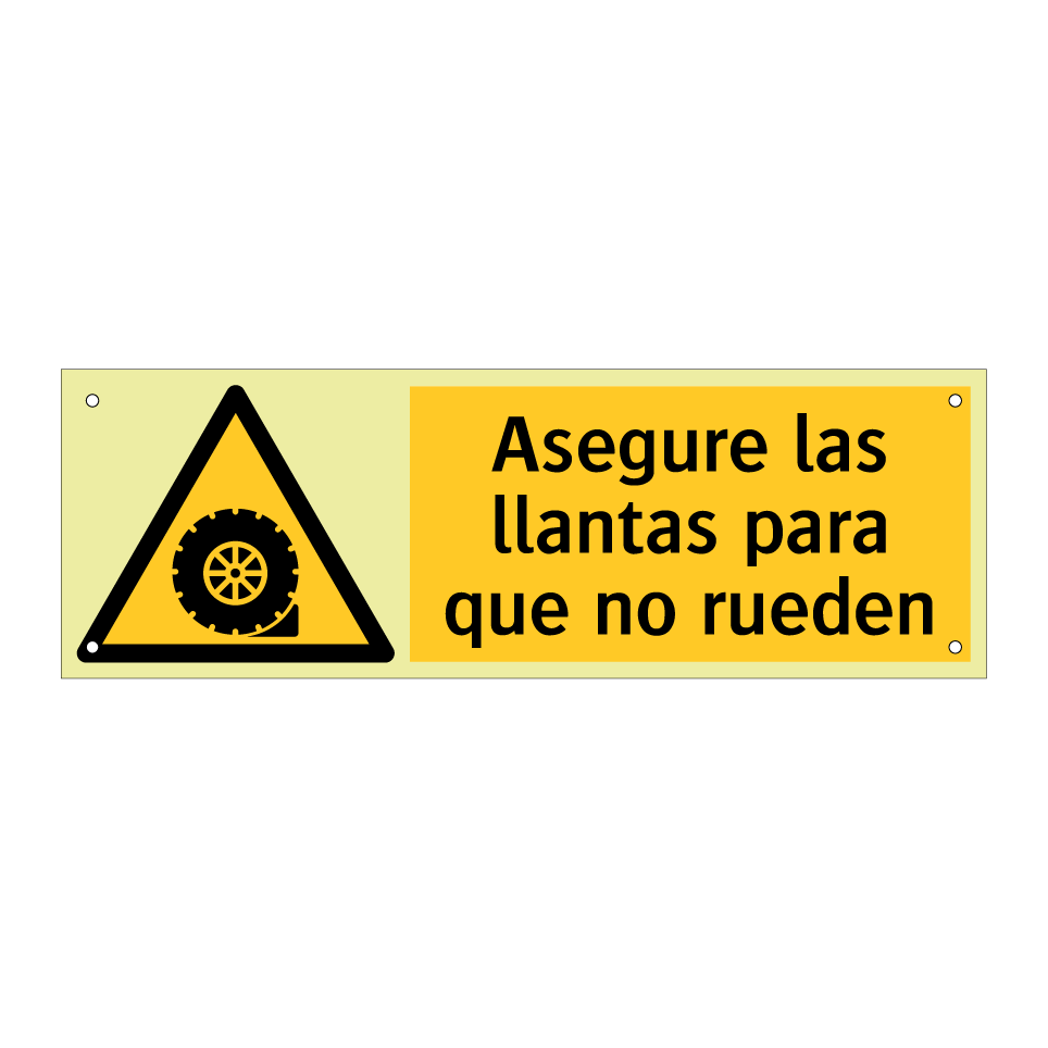 Asegure las llantas para que no rueden