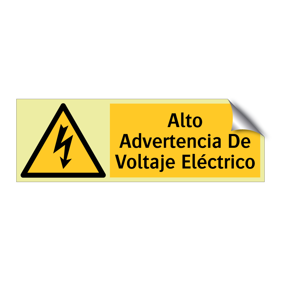 Alto Advertencia De Voltaje Eléctrico