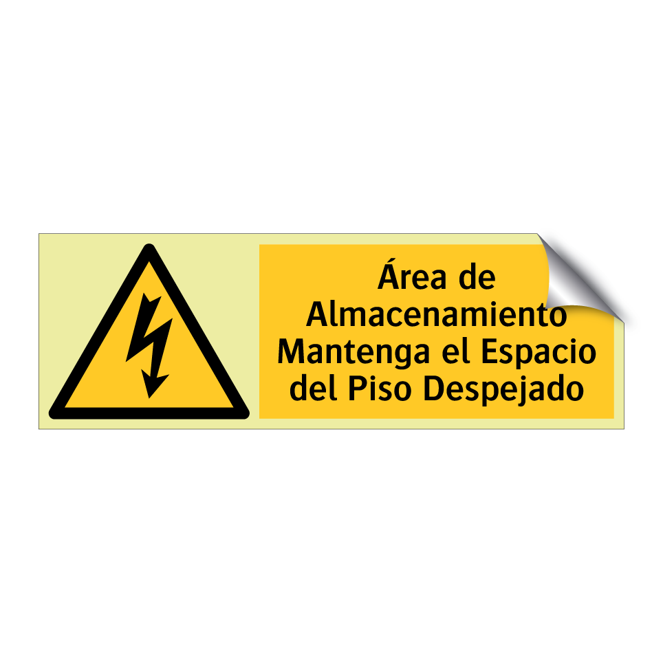 Área de Almacenamiento Mantenga el Espacio del Piso Despejado