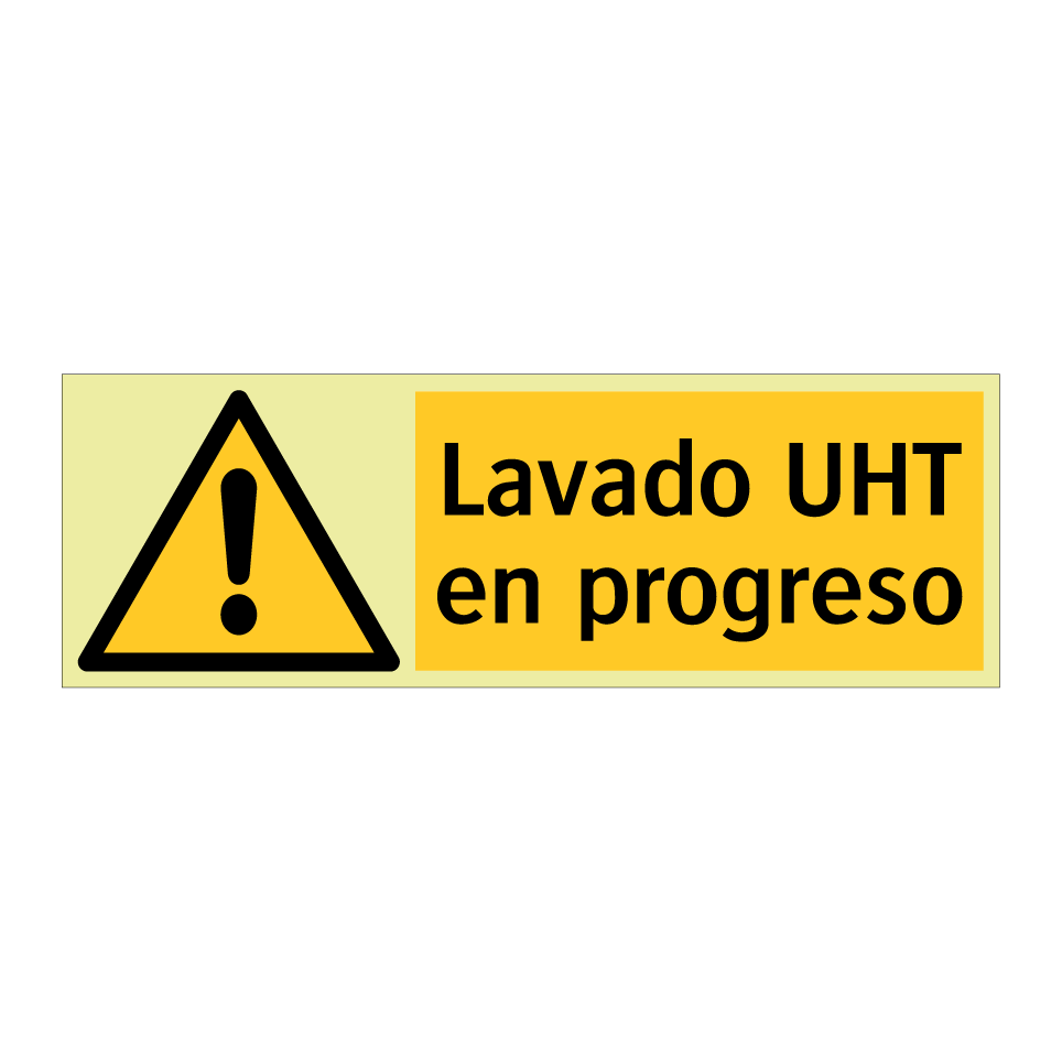 Lavado UHT en progreso