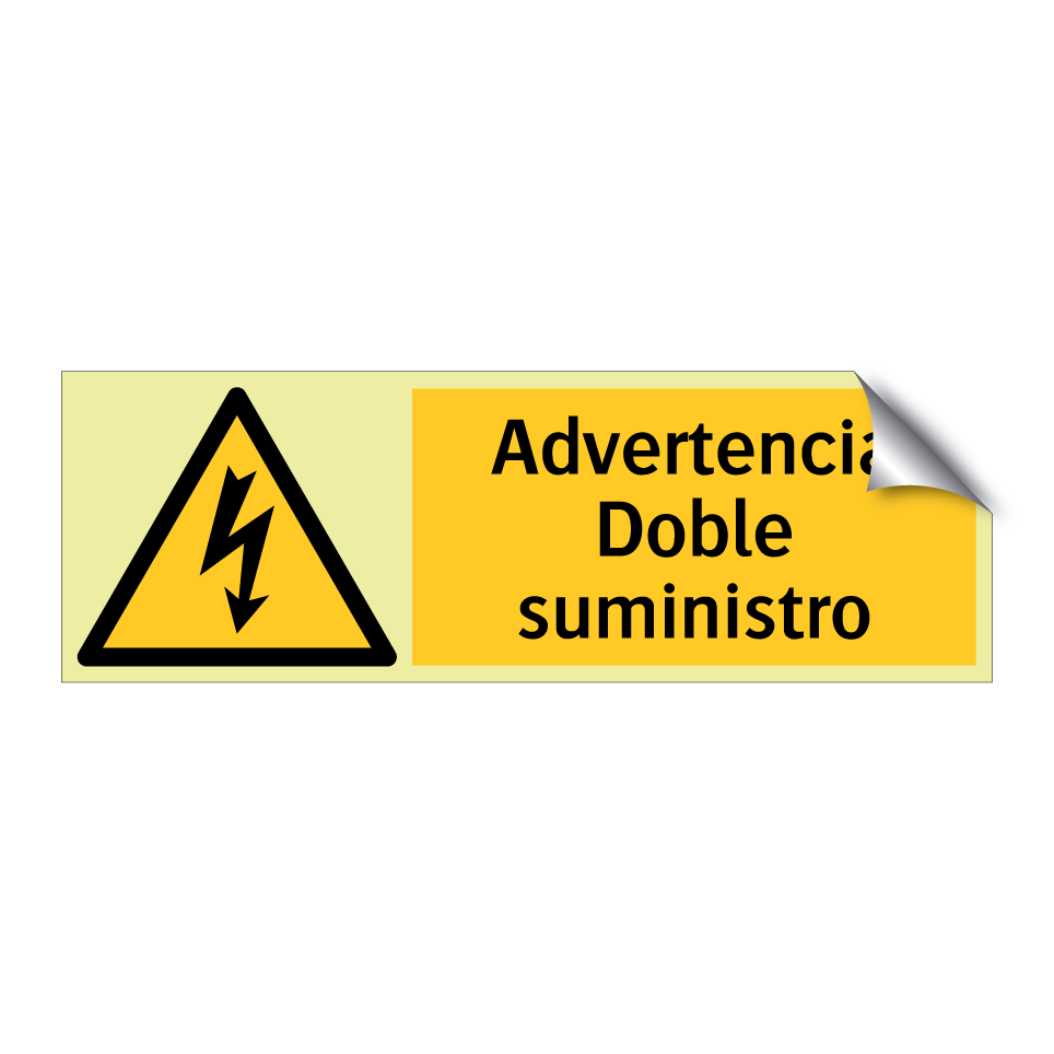 Advertencia Doble suministro