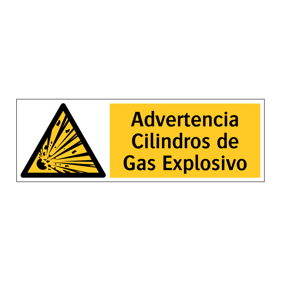 Advertencia Cilindros de Gas Explosivo