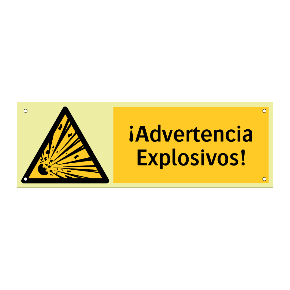 ¡Advertencia Explosivos!