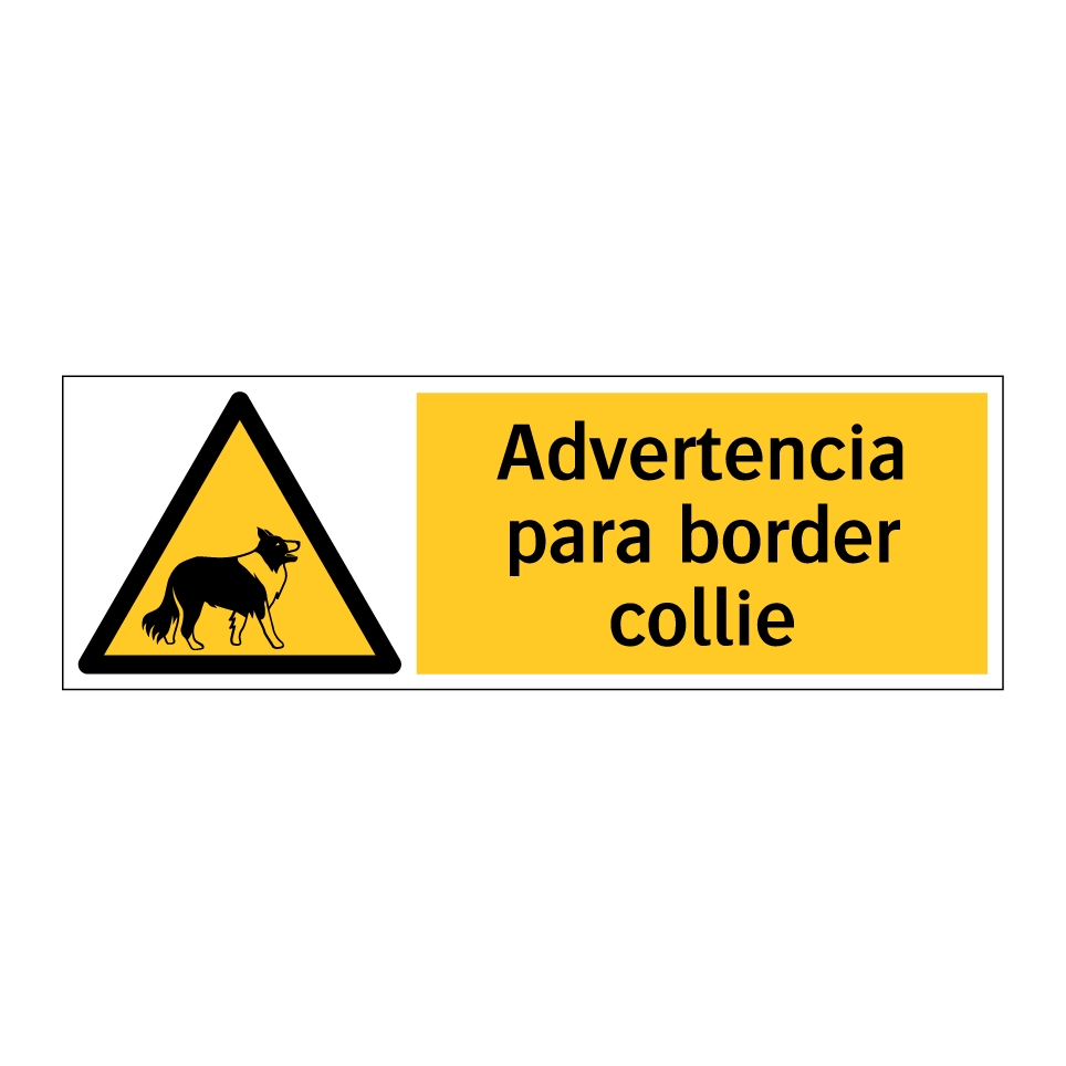 Advertencia para border collie