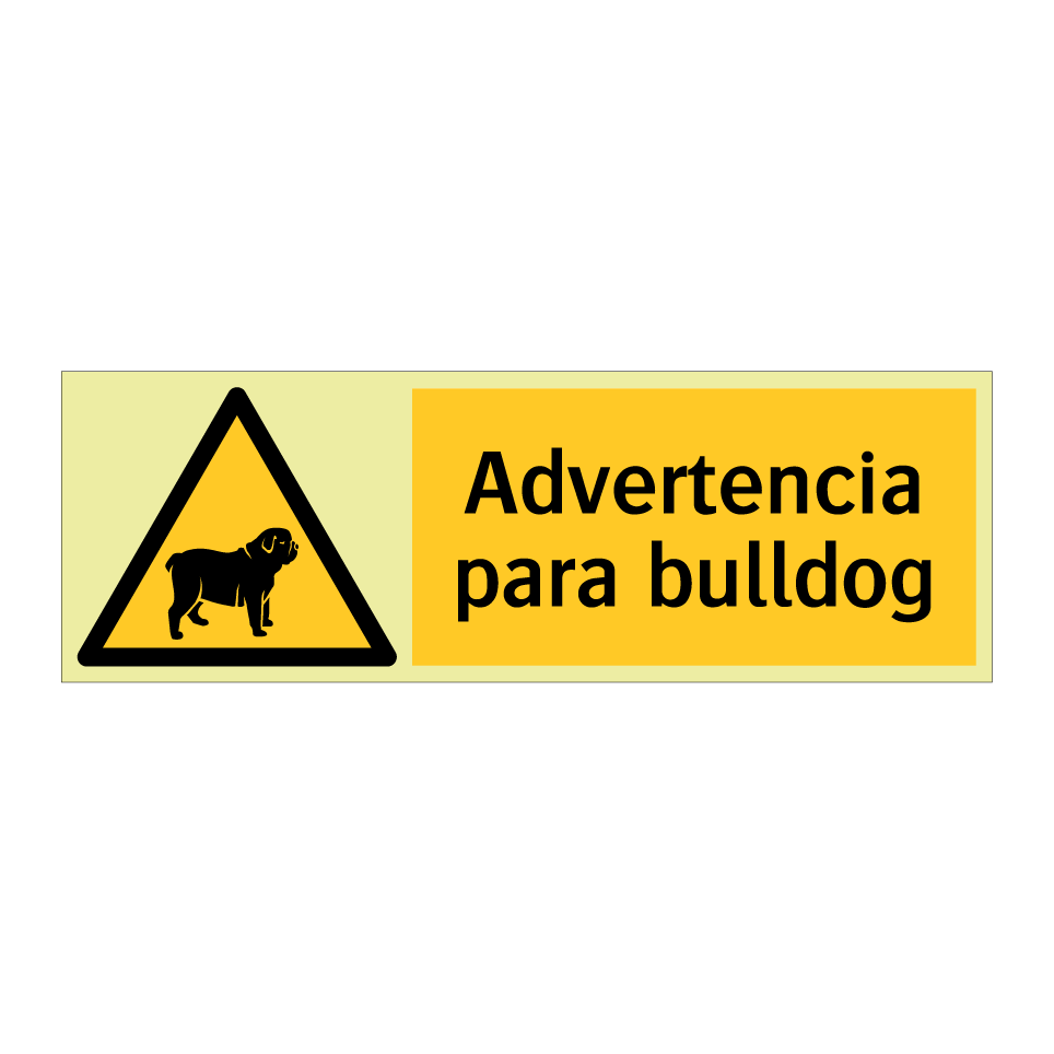 Advertencia para bulldog