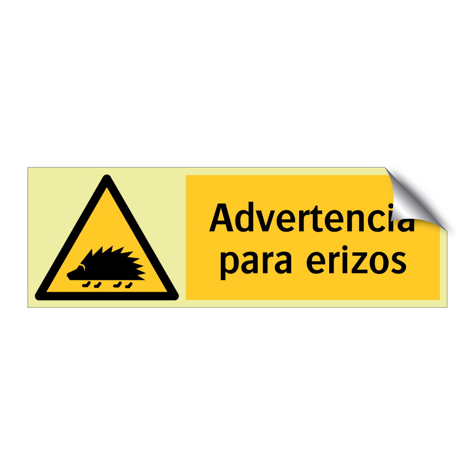 Advertencia para erizos