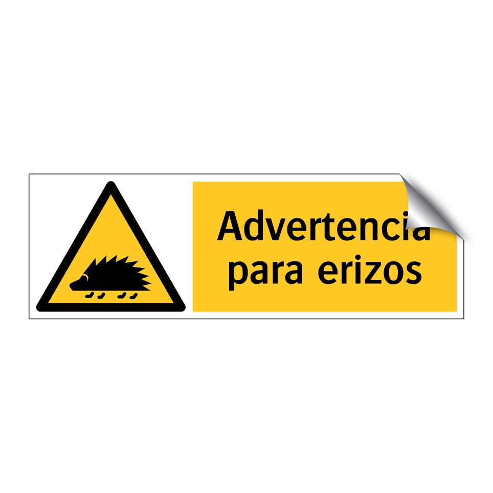 Advertencia para erizos