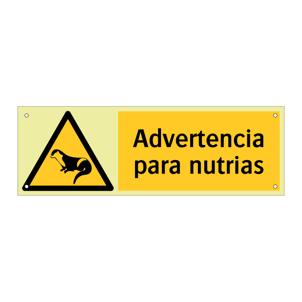 Advertencia para nutrias