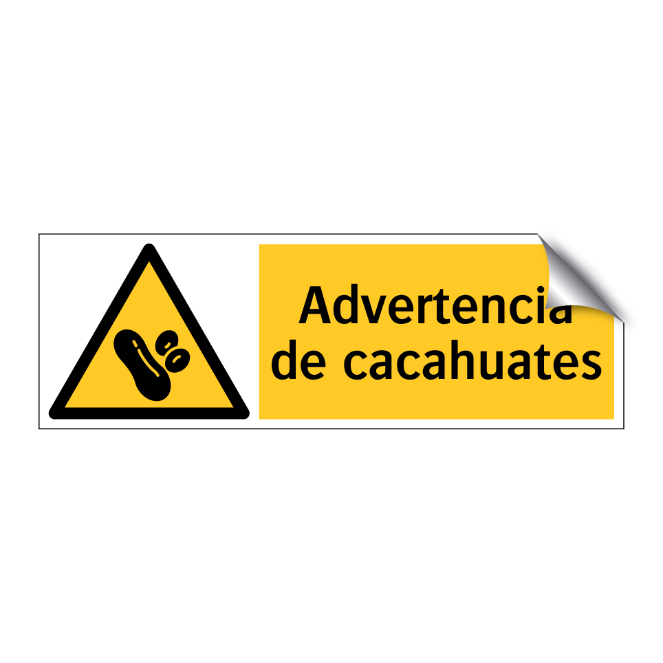 Advertencia de cacahuates