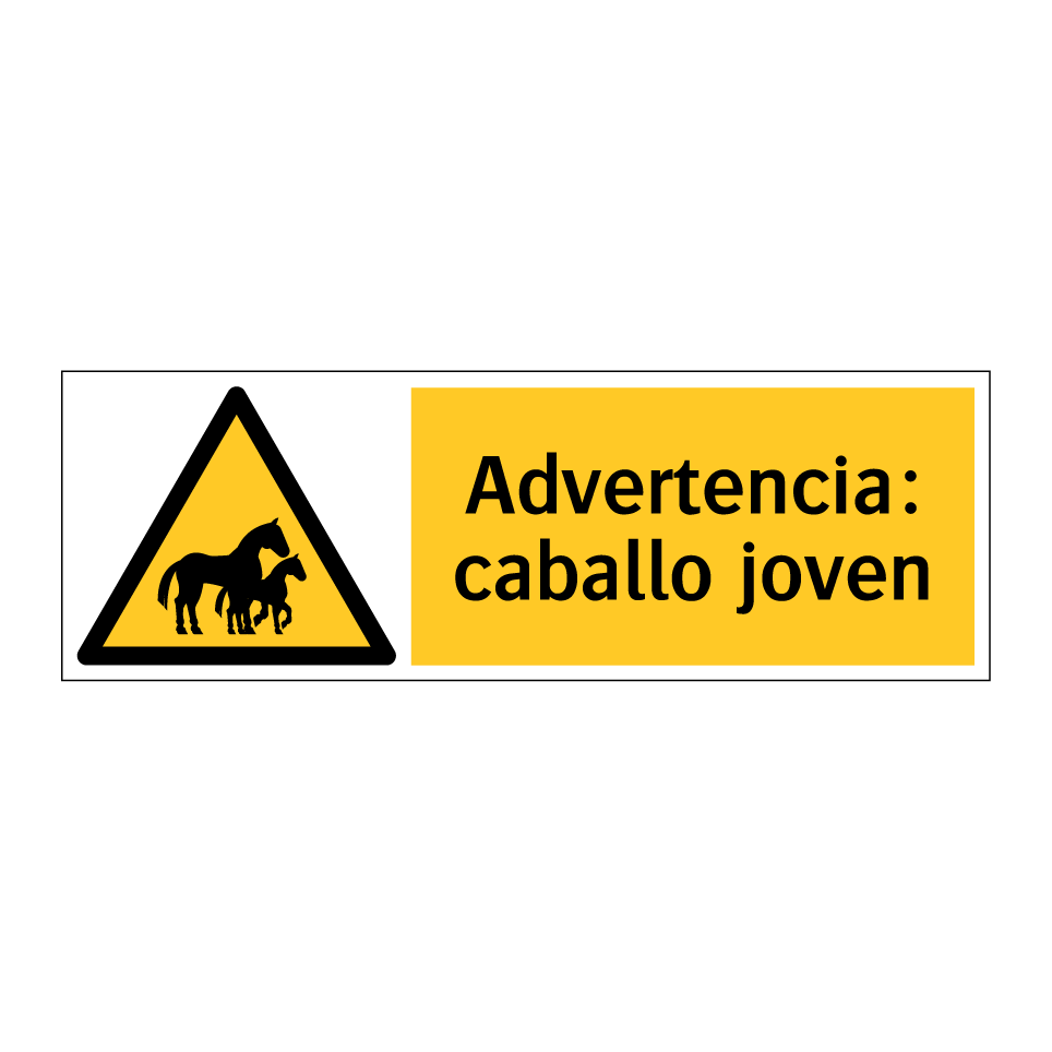 Advertencia: caballo joven