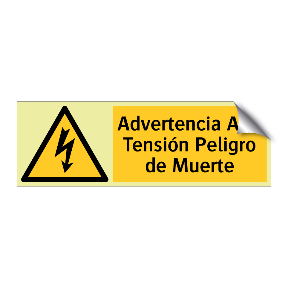 Advertencia Alta Tensión Peligro de Muerte
