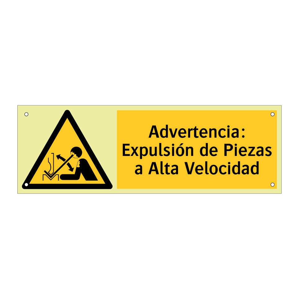 Advertencia: Expulsión de Piezas a Alta Velocidad