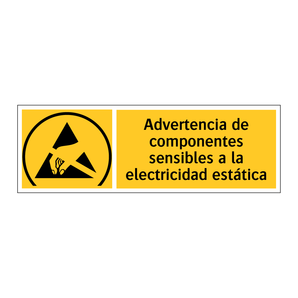 Advertencia de componentes sensibles a la electricidad estática