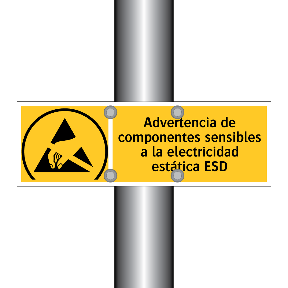 Advertencia de componentes sensibles a la electricidad estática ESD