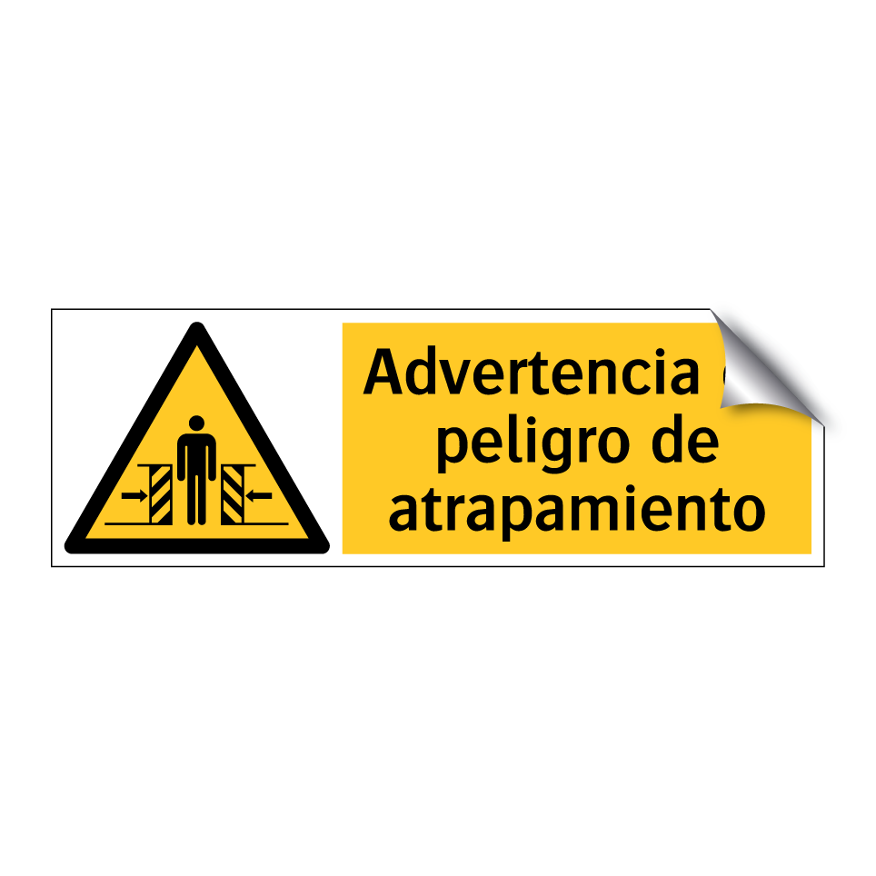 Advertencia de peligro de atrapamiento