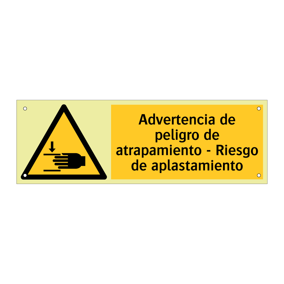 Advertencia de peligro de atrapamiento - Riesgo de aplastamiento