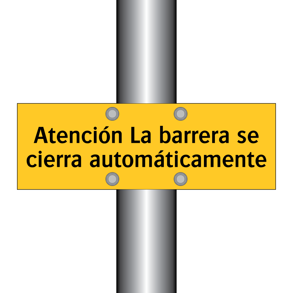 Atención La barrera se cierra automáticamente
