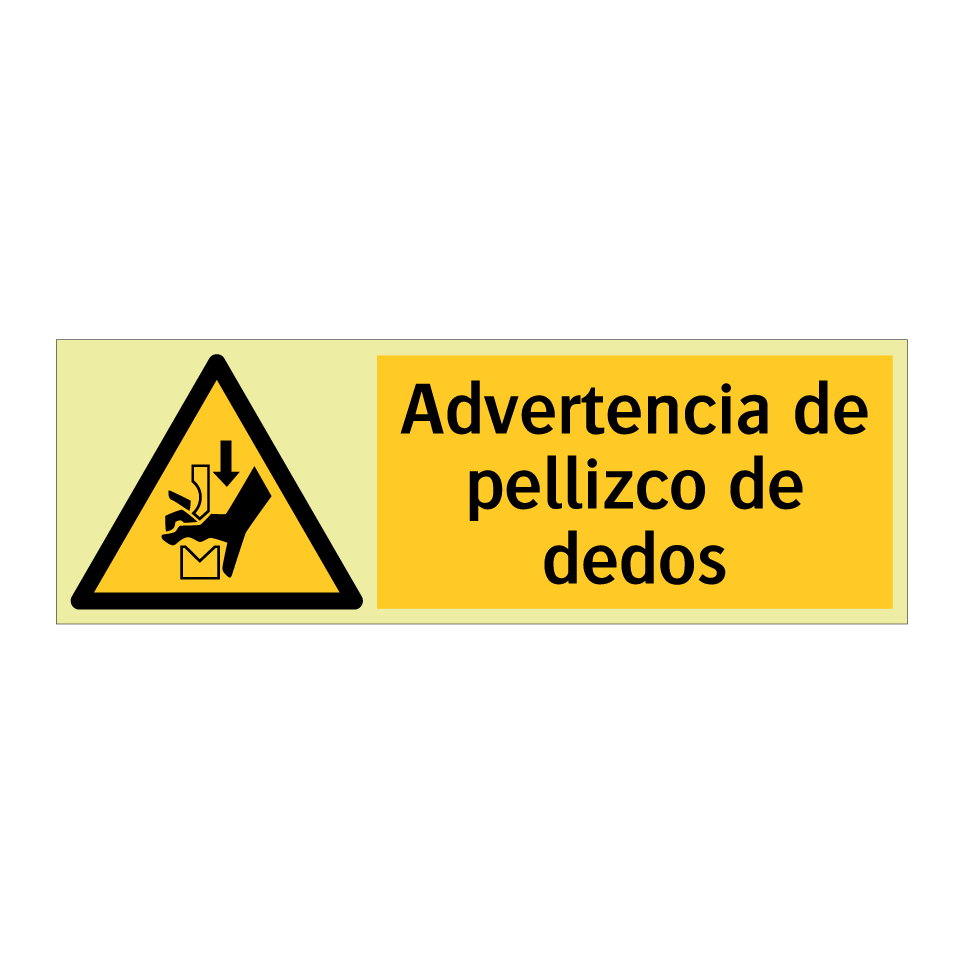 Advertencia de pellizco de dedos