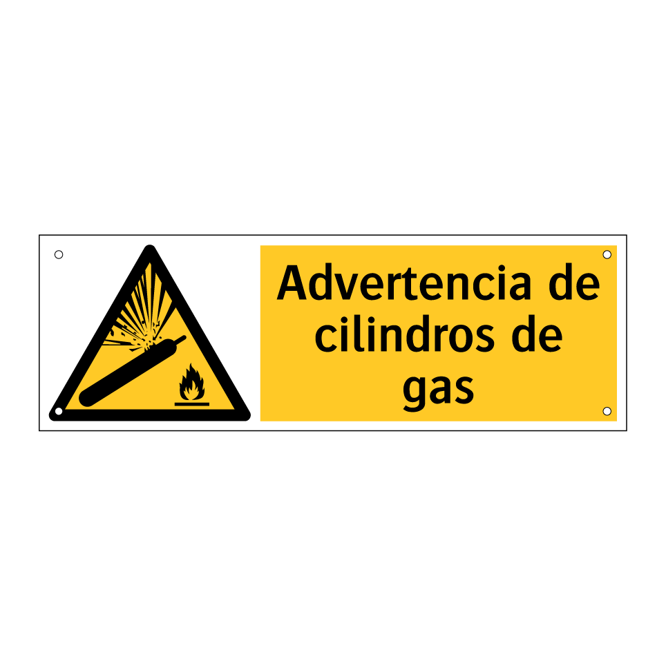 Advertencia de cilindros de gas