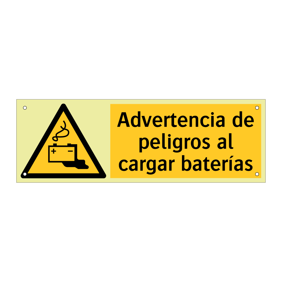 Advertencia de peligros al cargar baterías