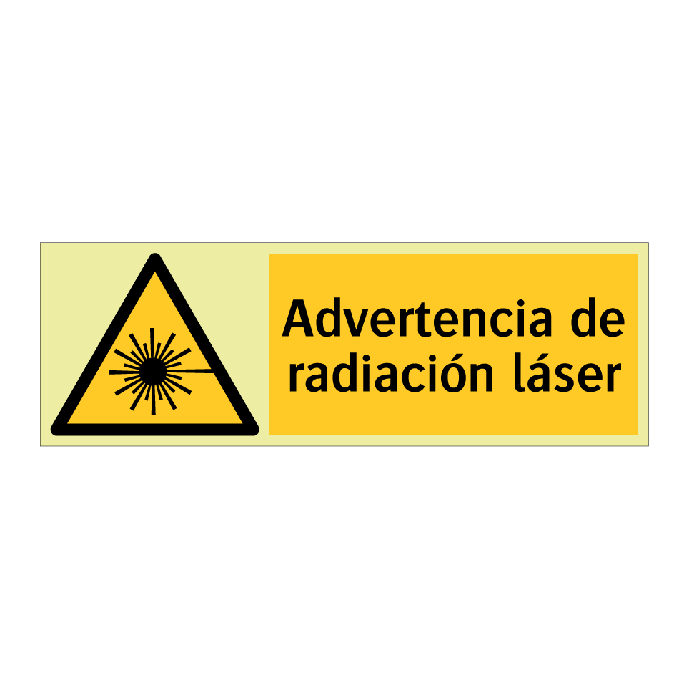 Advertencia de radiación láser