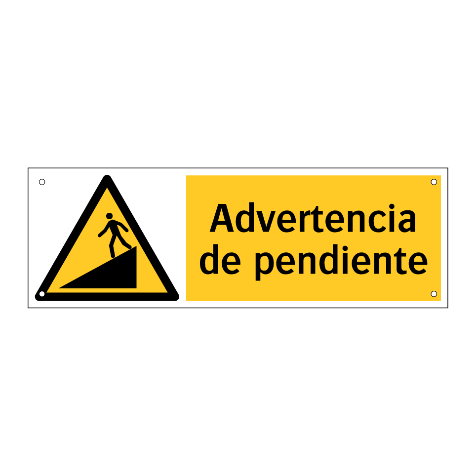 Advertencia de pendiente