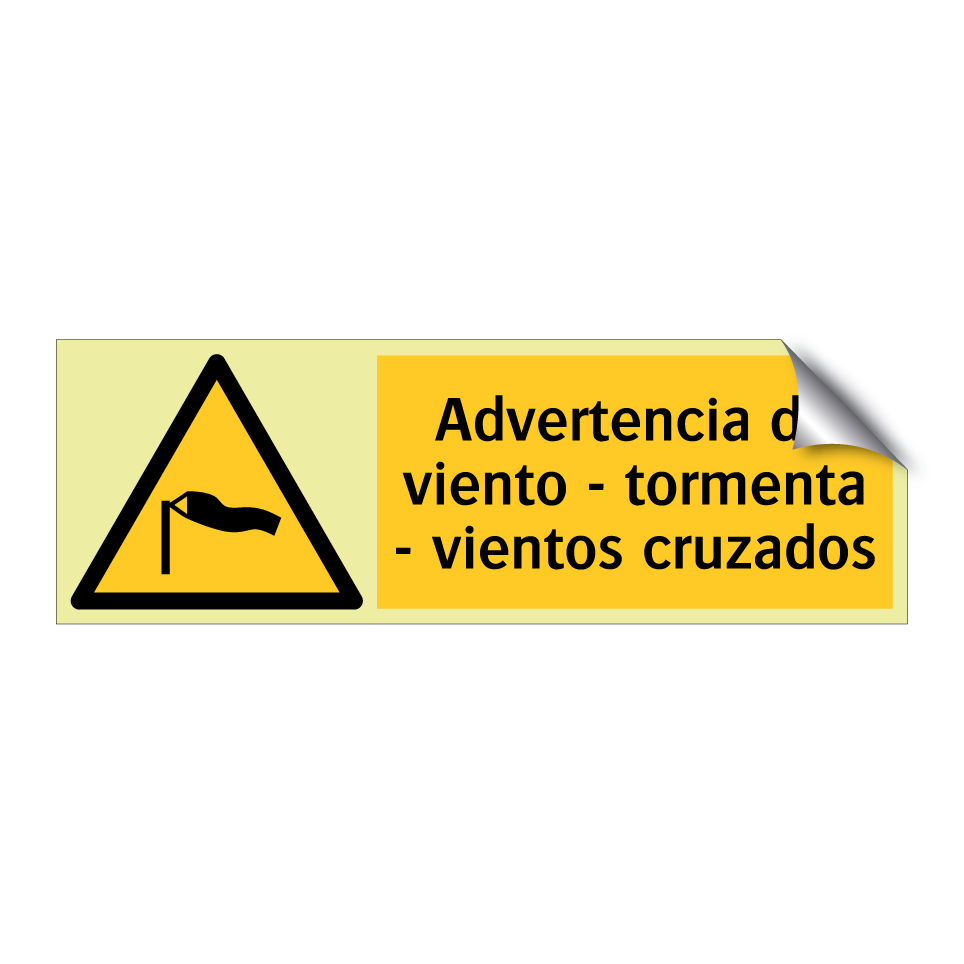Advertencia de viento - tormenta - vientos cruzados