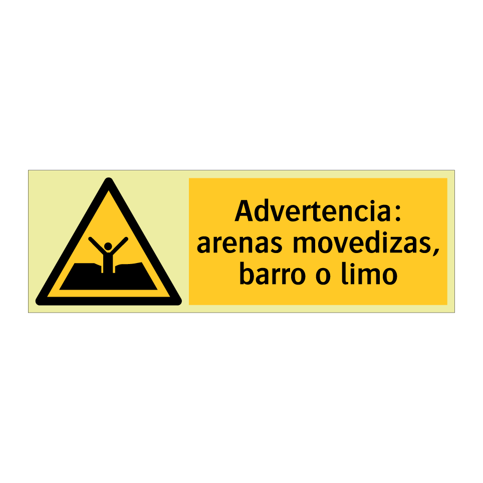 Advertencia: arenas movedizas, barro o limo