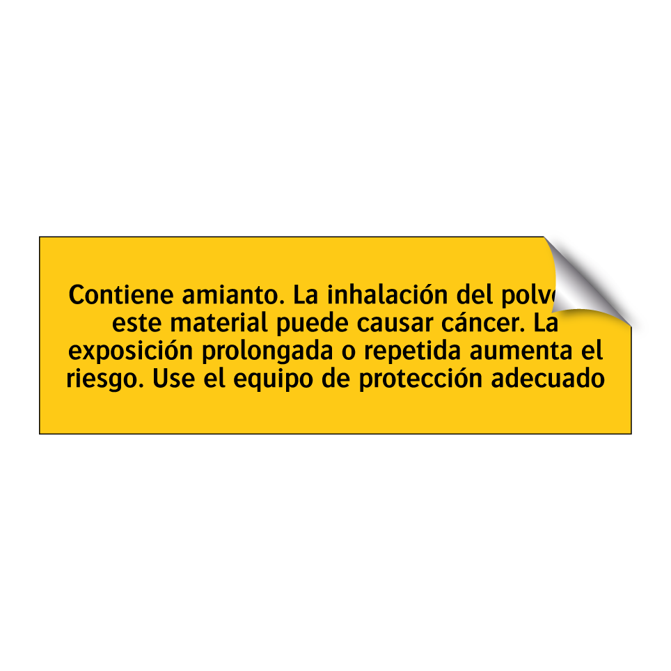 Contiene amianto. La inhalación del polvo de este material puede causar cáncer. La exposición prolongada o repetida aumenta el riesgo. Use el equipo de protección adecuado