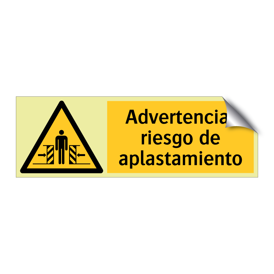 Advertencia: riesgo de aplastamiento