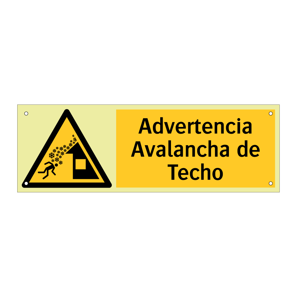 Advertencia Avalancha de Techo