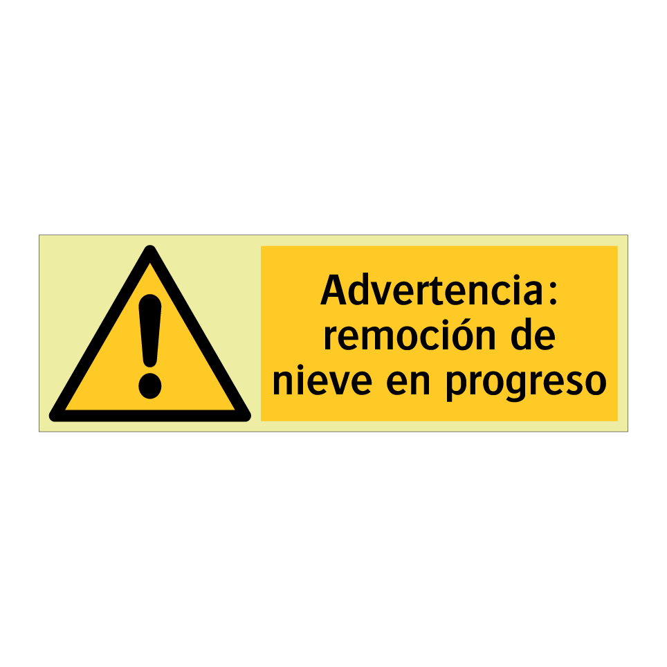 Advertencia: remoción de nieve en progreso