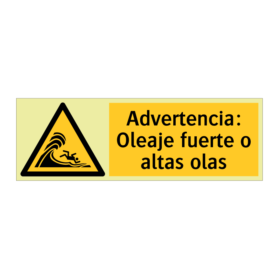 Advertencia: Oleaje fuerte o altas olas