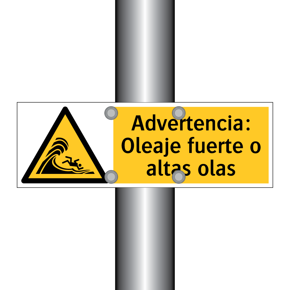 Advertencia: Oleaje fuerte o altas olas
