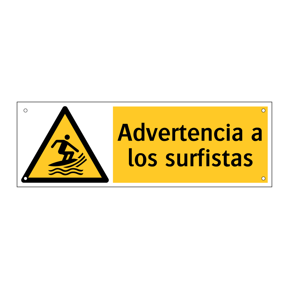 Advertencia a los surfistas
