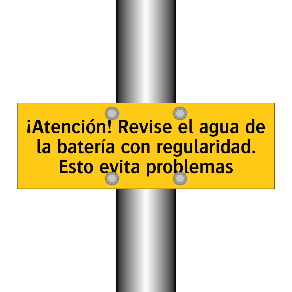 ¡Atención! Revise el agua de la batería con regularidad. Esto evita problemas