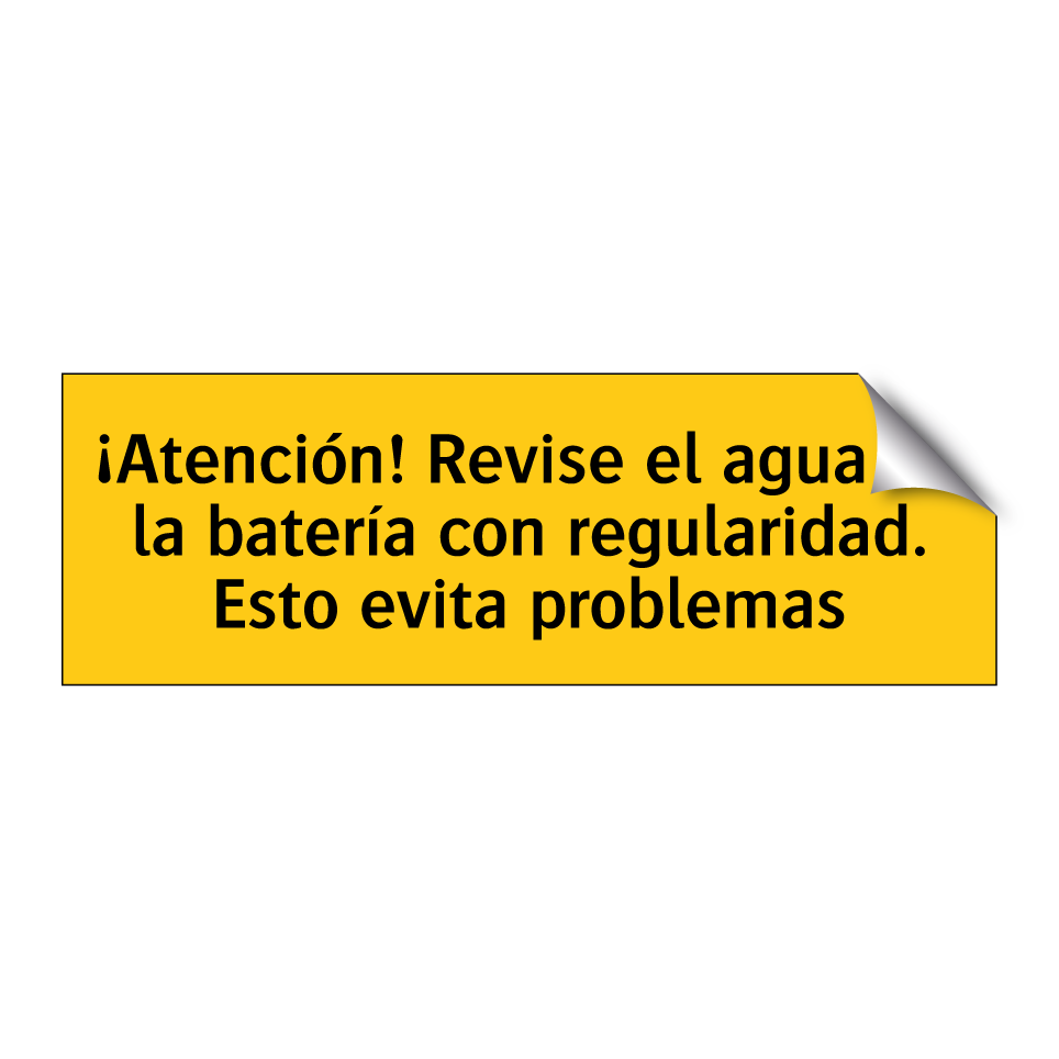 ¡Atención! Revise el agua de la batería con regularidad. Esto evita problemas